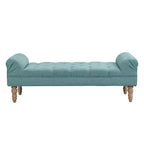 Okak Modern Diamond Button-Tufted Ottoman Bench with Rolled Arms,Upholstered Ottoman Stool for Bedroom,Entryway