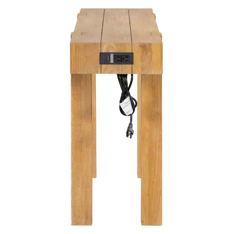 Console Table with Storage Drawer, Wood Veneer Sofa Table, Narrow Entryway Table for Living Room or Home Office