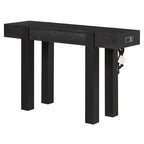 Console Table with Storage Drawer, Wood Veneer Sofa Table, Narrow Entryway Table for Living Room or Home Office