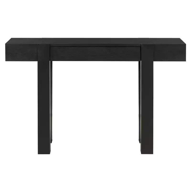 Console Table with Storage Drawer, Wood Veneer Sofa Table, Narrow Entryway Table for Living Room or Home Office