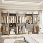 Freestanding Closet System with 8 Hanging Rods, Drawers & 10 Shelves