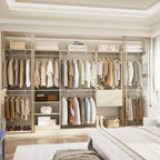Freestanding Closet System with 8 Hanging Rods, Drawers & 10 Shelves