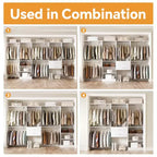 Freestanding Closet System with 8 Hanging Rods, Drawers & 10 Shelves