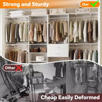 Freestanding Closet System with 8 Hanging Rods, Drawers & 10 Shelves