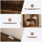 71.8 L Shaped Corner Bookshelf with Anti-Tipping Kit, Tall Storage Organizer for Living Room & Home Office