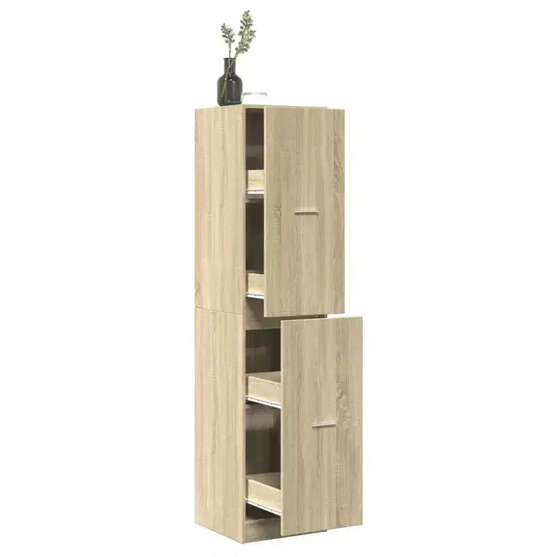 Apothecary Cabinet Sonoma Oak Engineered Wood Tall