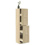Apothecary Cabinet Sonoma Oak Engineered Wood Tall