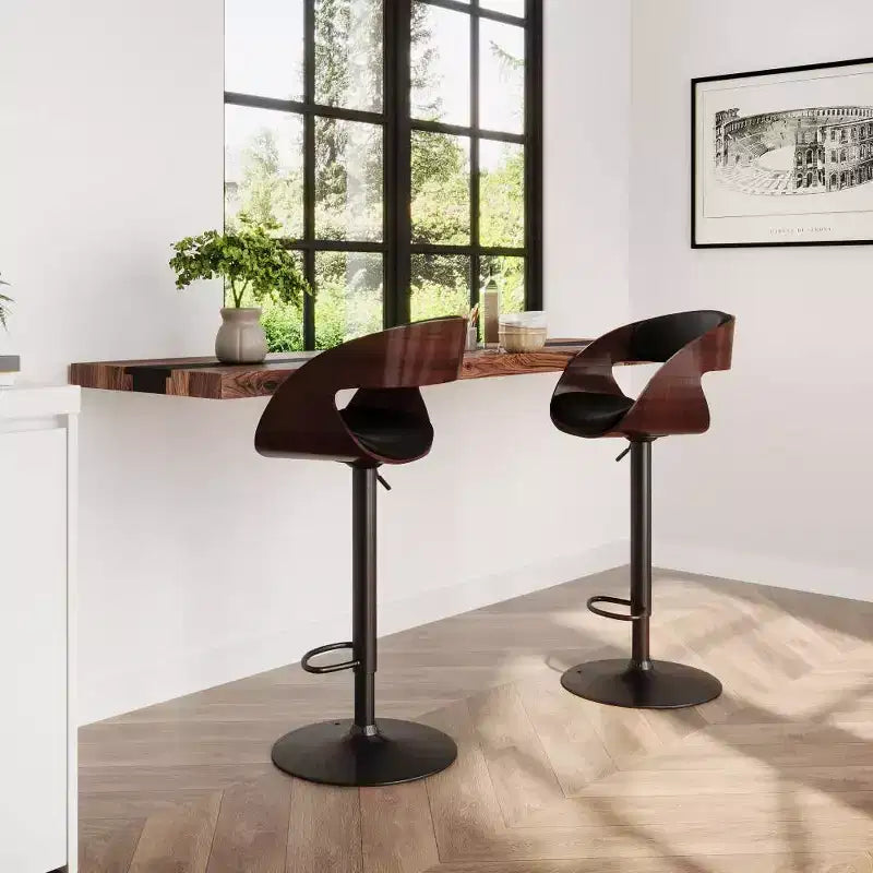 Monaghan Bentwood Adjustable Barstool Black - WyndenHall
