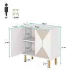 59" Modern Storage Cabinet White