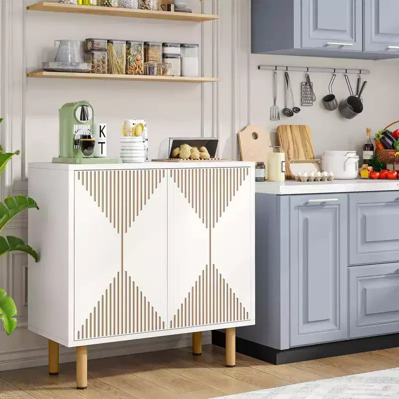59" Modern Storage Cabinet White