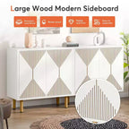 59" Modern Storage Cabinet White