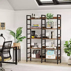 70.86" 5 Tier Bookshelf Rustic Brown