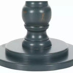 Round Accent Table - Off-White Poplar Wood, Traditional Style