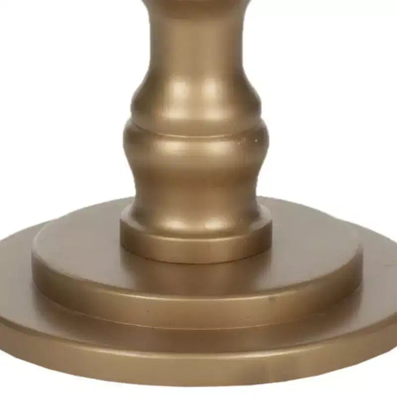 Round Accent Table - Off-White Poplar Wood, Traditional Style