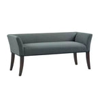 Upholstered Accent Bench with Low Back and Flared Arms