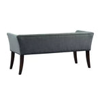 Upholstered Accent Bench with Low Back and Flared Arms