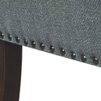 Upholstered Accent Bench with Low Back and Flared Arms