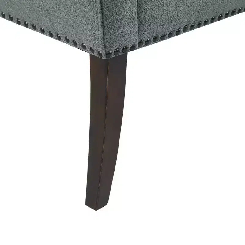 Upholstered Accent Bench with Low Back and Flared Arms