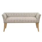 Upholstered Accent Bench with Low Back and Flared Arms