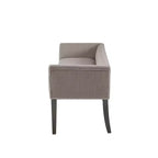 Upholstered Accent Bench with Low Back and Flared Arms