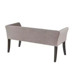 Upholstered Accent Bench with Low Back and Flared Arms