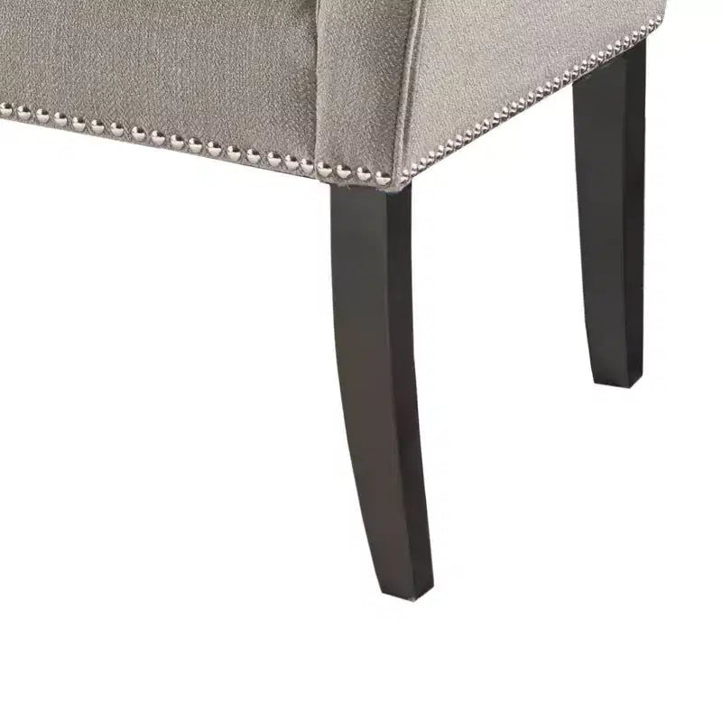 Upholstered Accent Bench with Low Back and Flared Arms