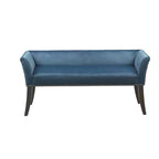 Upholstered Accent Bench with Low Back and Flared Arms