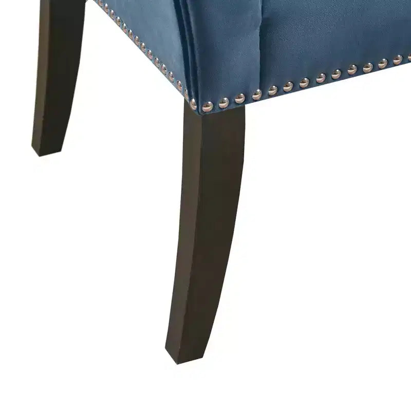 Upholstered Accent Bench with Low Back and Flared Arms