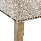 Upholstered Accent Bench with Low Back and Flared Arms