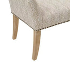 Upholstered Accent Bench with Low Back and Flared Arms