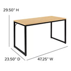 Industrial Modern Desk - Commercial Grade Office Computer Desk and Home Office Desk - 47 Long