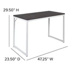 Industrial Modern Desk - Commercial Grade Office Computer Desk and Home Office Desk - 47 Long