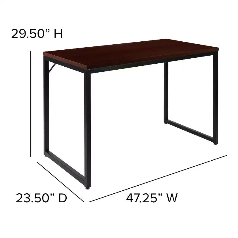 Industrial Modern Desk - Commercial Grade Office Computer Desk and Home Office Desk - 47 Long