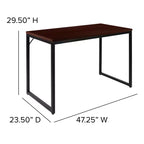 Industrial Modern Desk - Commercial Grade Office Computer Desk and Home Office Desk - 47 Long