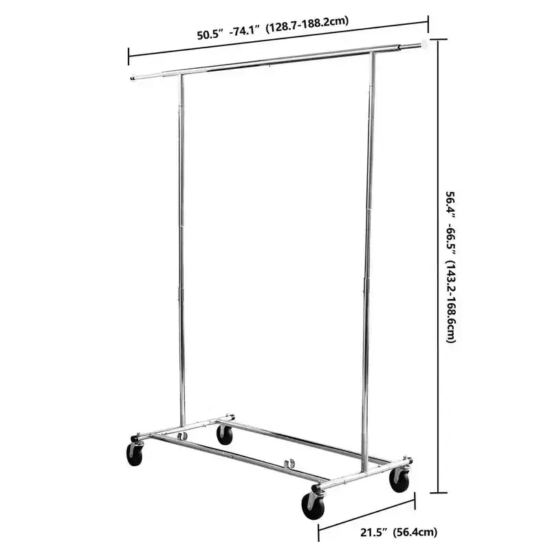 Adjustable Rolling Garment Rack